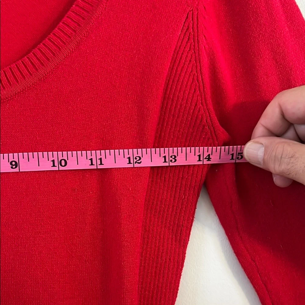 Joyce Leslie Vibrant Red V-Neck Knit Dress Size M